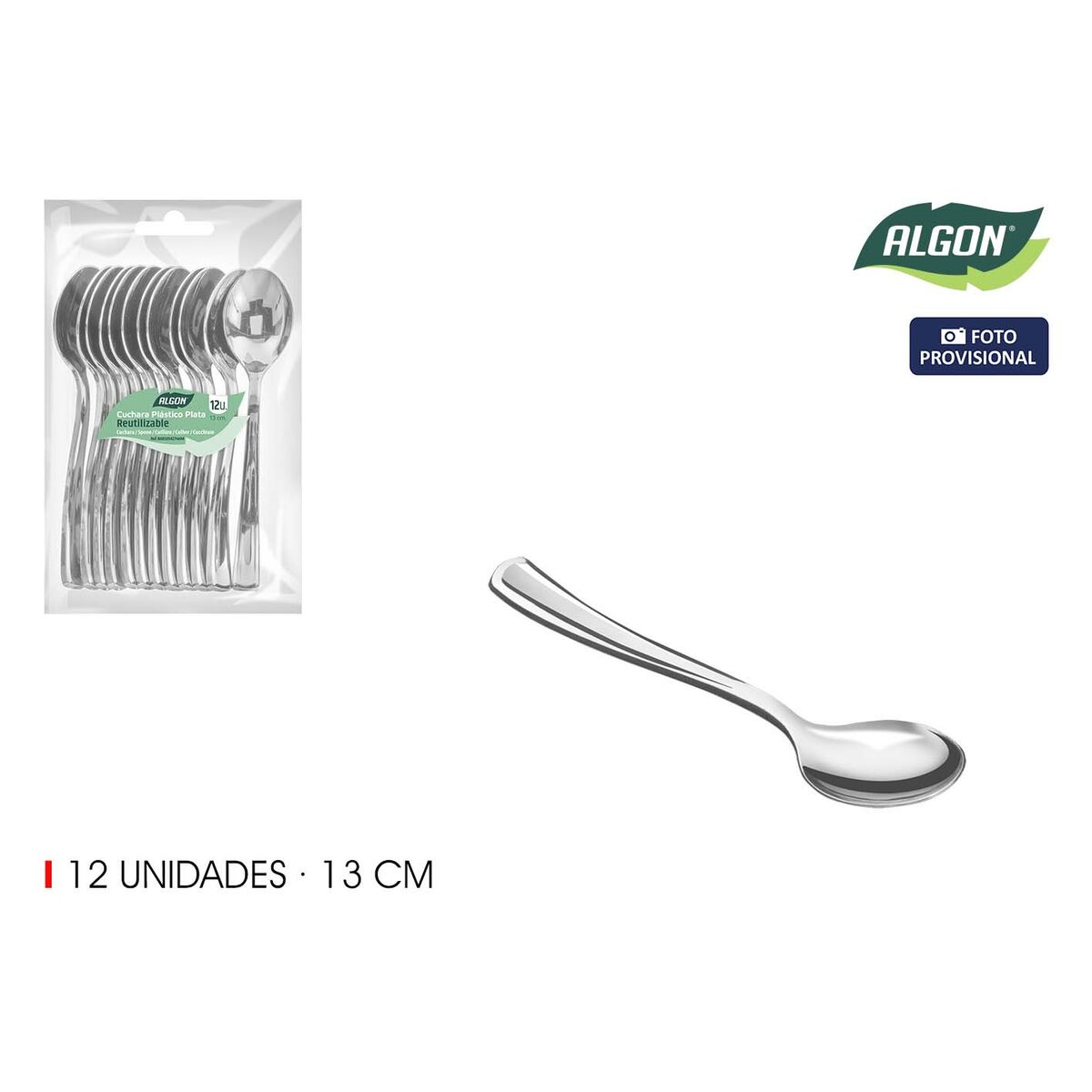 Dessert spoon set Algon 13 cm 12 Pieces (36 Units)