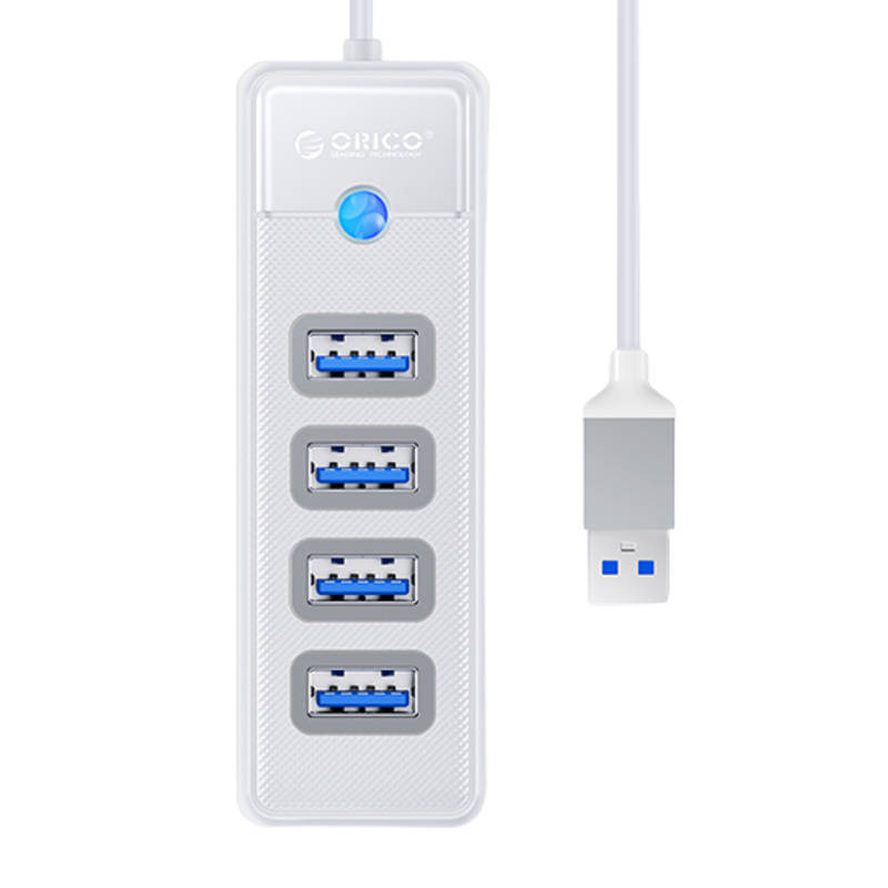 Orico Adapter Hub USB to 4x USB 3.0 5 Gbps, 0.15m (white)