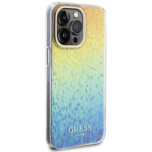 Guess GUHCP15XHDECMI Apple iPhone 15 Pro Max hardcase IML Faceted Mirror Disco Iridescent multicolor