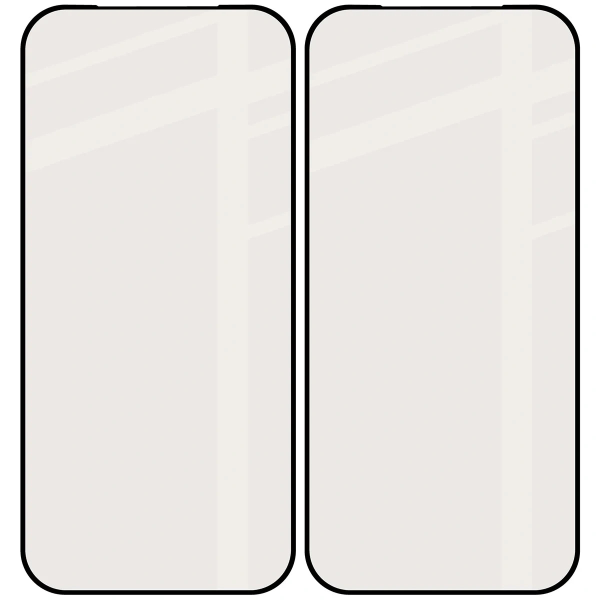 Matowe szkło hartowane Bizon Glass Matte Duo do Apple iPhone 17 Pro, czarna ramka [2 PACK]