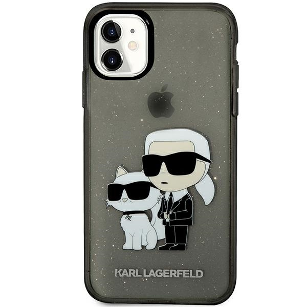 Karl Lagerfeld KLHCN61HNKCTGK Apple iPhone 11/XR black hardcase Gliter Karl&Choupette