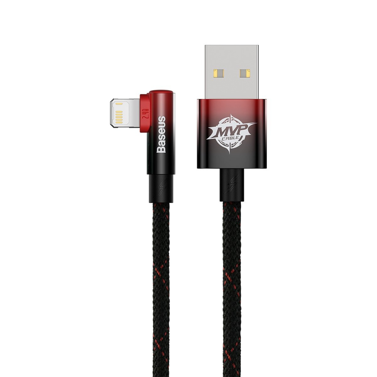 Baseus MVP 2 Elbow USB-A - Lightning angle cable 1m 2.4A red