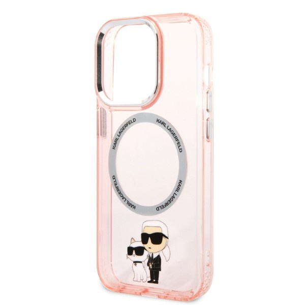 Karl Lagerfeld KLHMP14XHNKCIP Apple iPhone 14 Pro Max hardcase pink IML NFT Karl&Choupette Magsafe