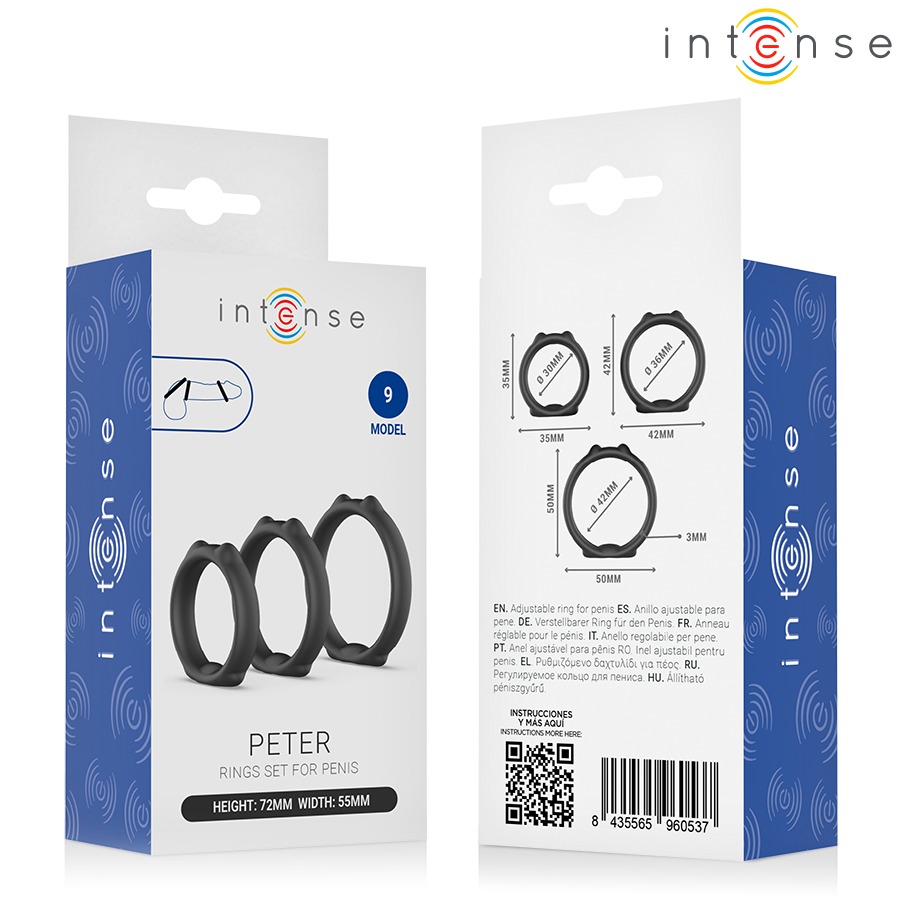 INTENSE - PETER SET OF 3 PENIS RINGS MODEL 9