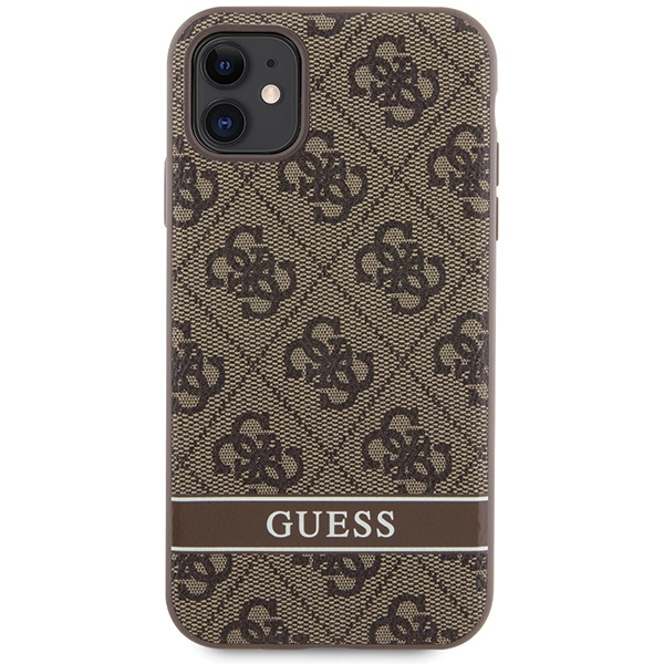 Guess GUHCN61P4SNW Apple iPhone 11/XR brown hardcase 4G Stripe