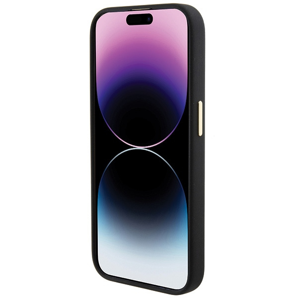 Guess GUHCP15LM4DGPK Apple iPhone 15 Pro hardcase Silicone Logo Strass 4G black