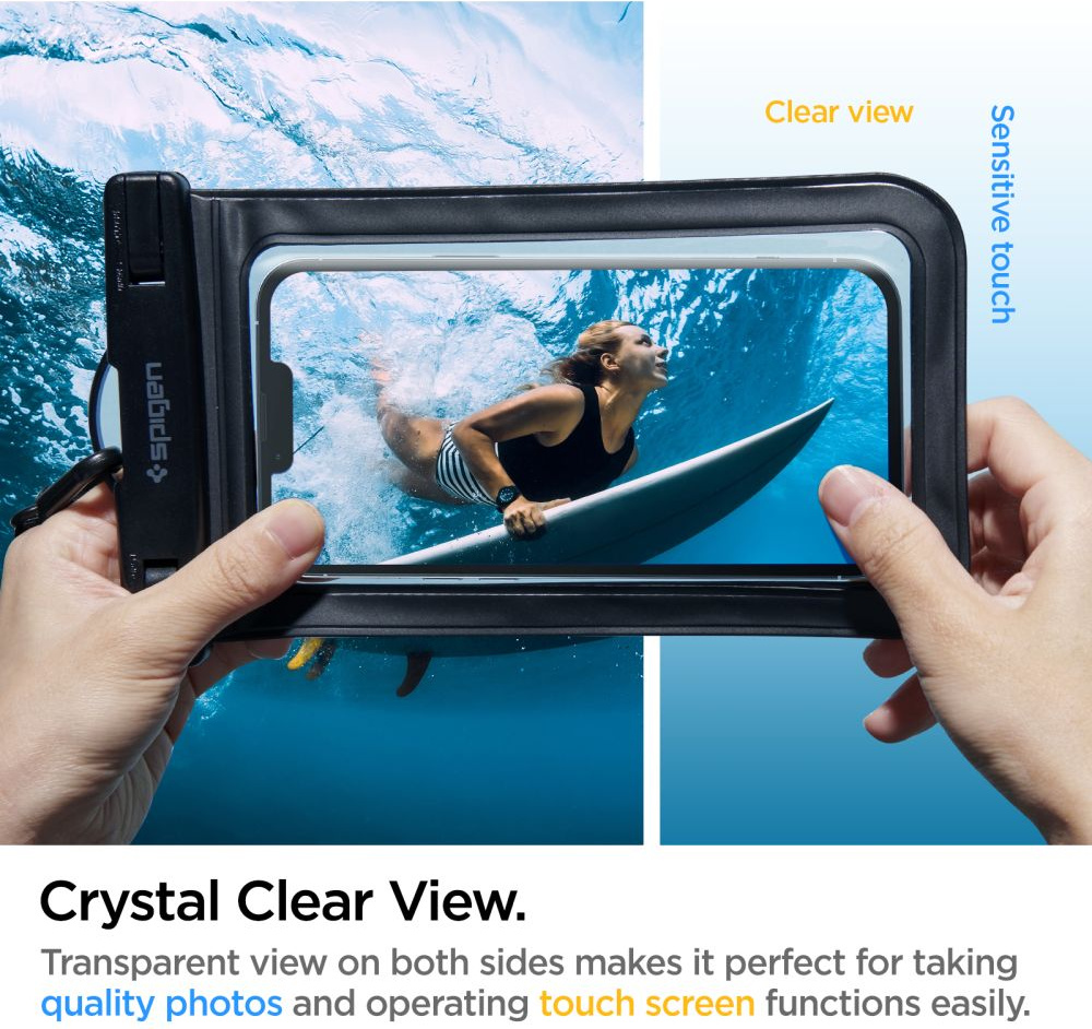 Spigen A601 Universal Waterproof Case Black [2 PACK]