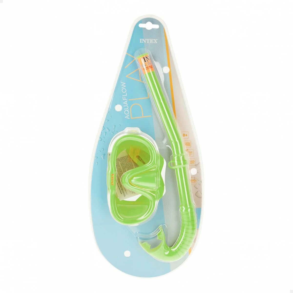 Snorkel Goggles and Tube Intex Adventurer Green (6 Units)