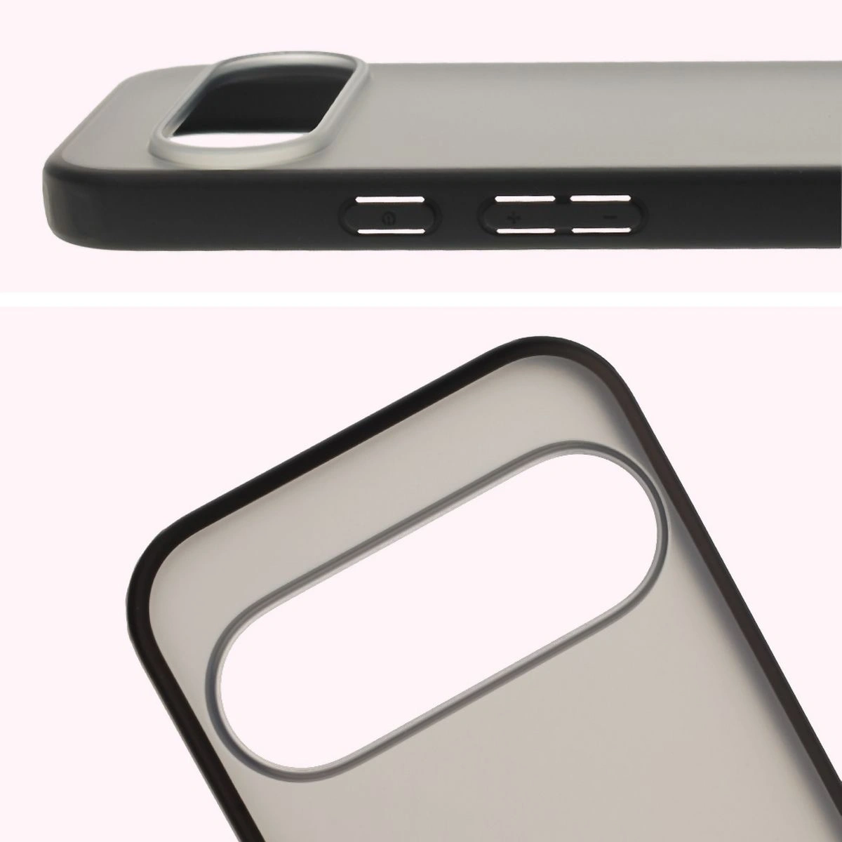 Etui Bizon Case Angelo do Google Pixel 10 / 10 Pro przydymione z czarną ramką