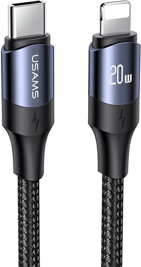 USAMS Cable U71 USB-C - Lightning 2m 20W PD Fast Charge black SJ522USB01 (US-SJ522)