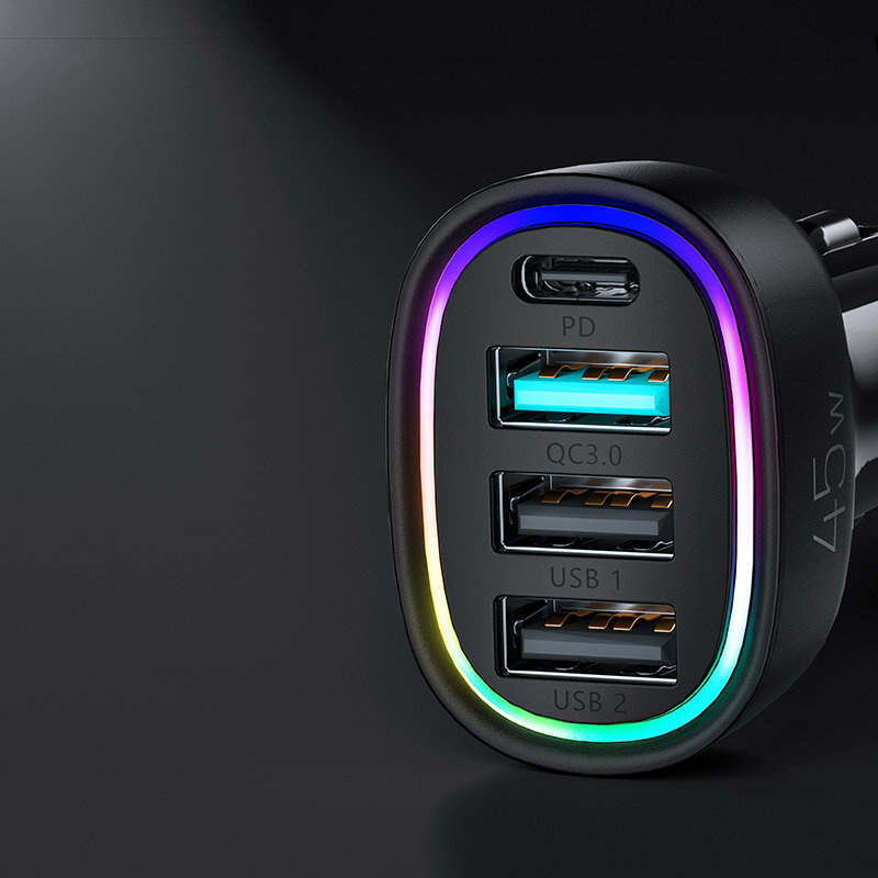 Joyroom 4 Port 45W Car Charger Black (JR-CL09)