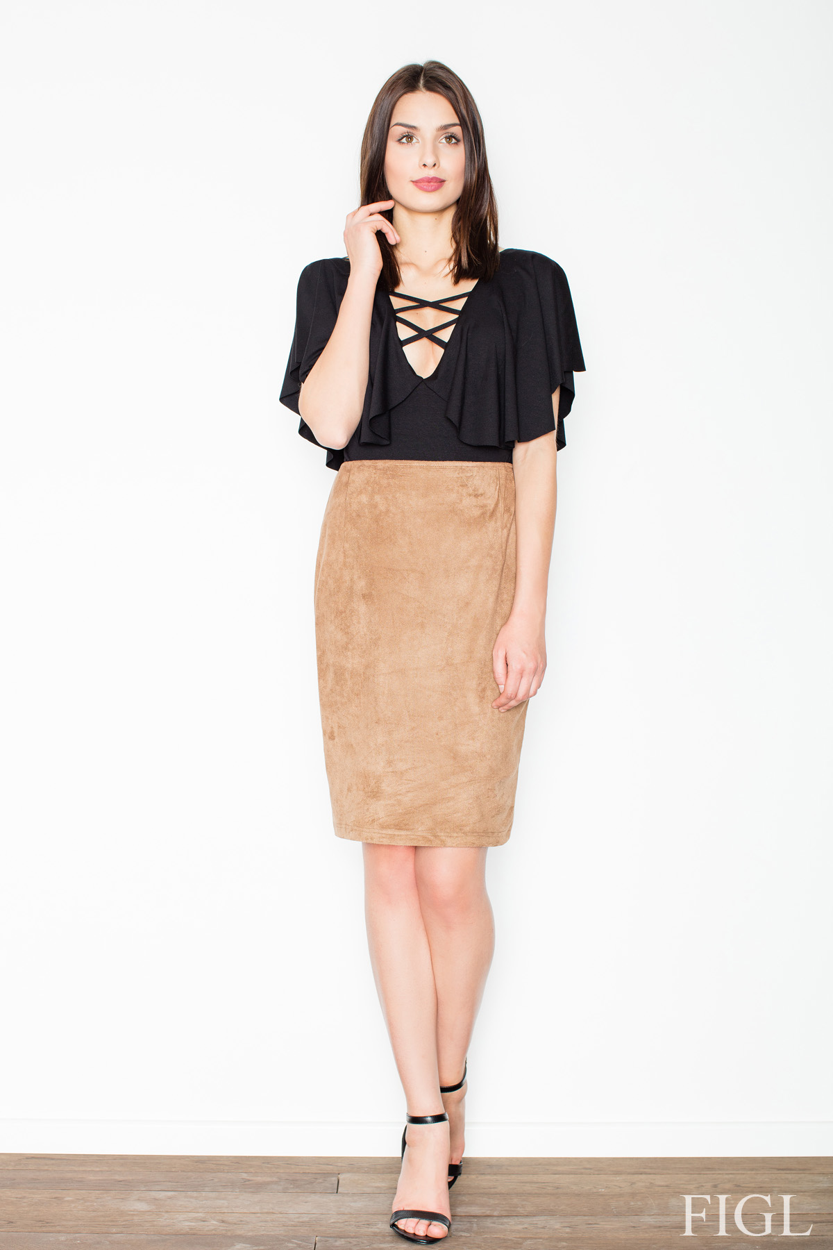  Skirt model 52571 Figl  brown