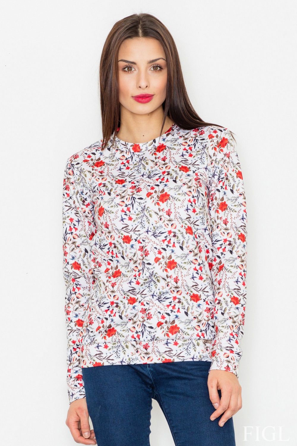 Sweatshirt model 77040 Figl white Ladies