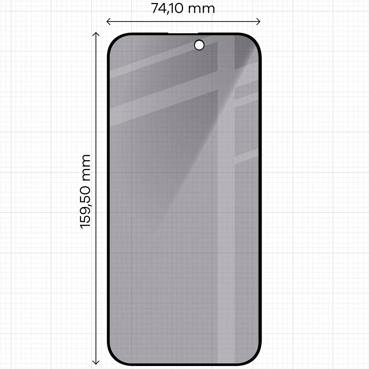 Prywatyzujące szkło hartowane Bizon Glass Edge Shadow Duo do do Apple iPhone 16 Pro Max przyciemniane z czarną ramką [2 PACK]