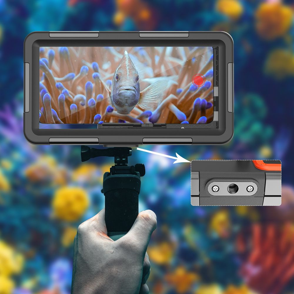 Tech-Protect IPX8 Universal Diving Waterproof Case black/orange