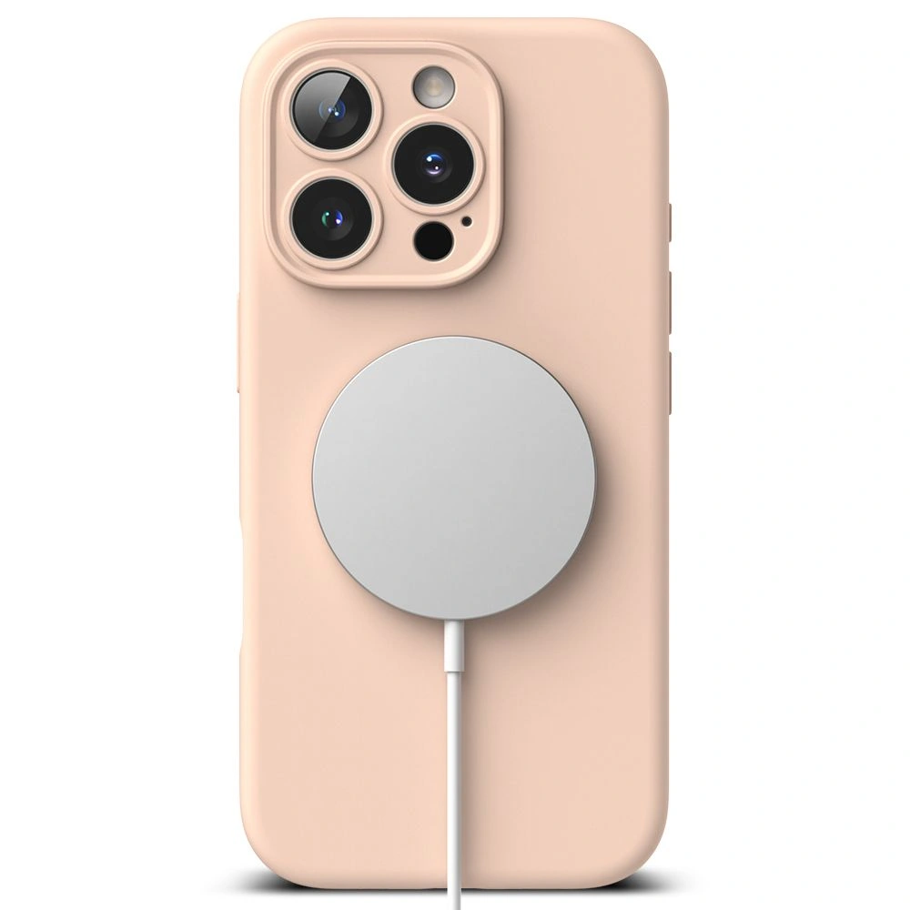 Case Ringke Silicone Magnetic MagSafe Apple iPhone 16 Pro Max Pink Sand