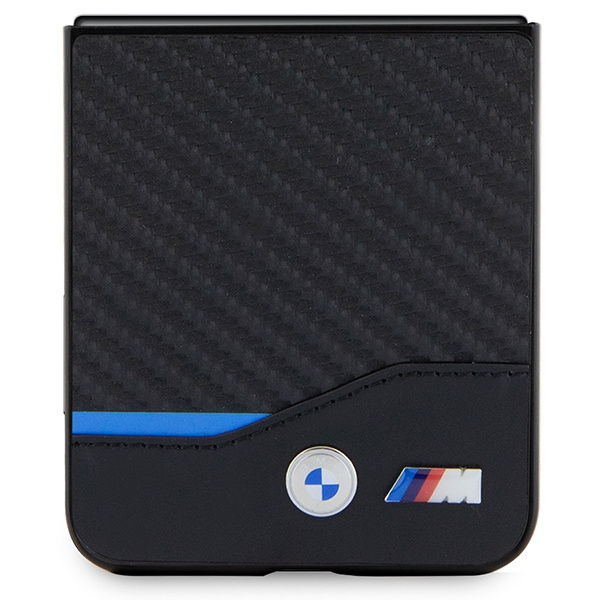 BMW BMHCZF522NBCK Samsung Galaxy Z Flip5 Leather Carbon black