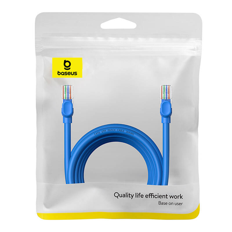 Baseus Ethernet RJ45 Cat.6 1000Mbps network cable 5m (blue)