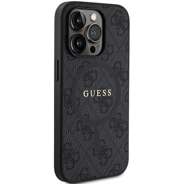 Guess GUHMP14XG4GFRK Apple iPhone 14 Pro Max hardcase 4G Collection Leather Metal Logo MagSafe black