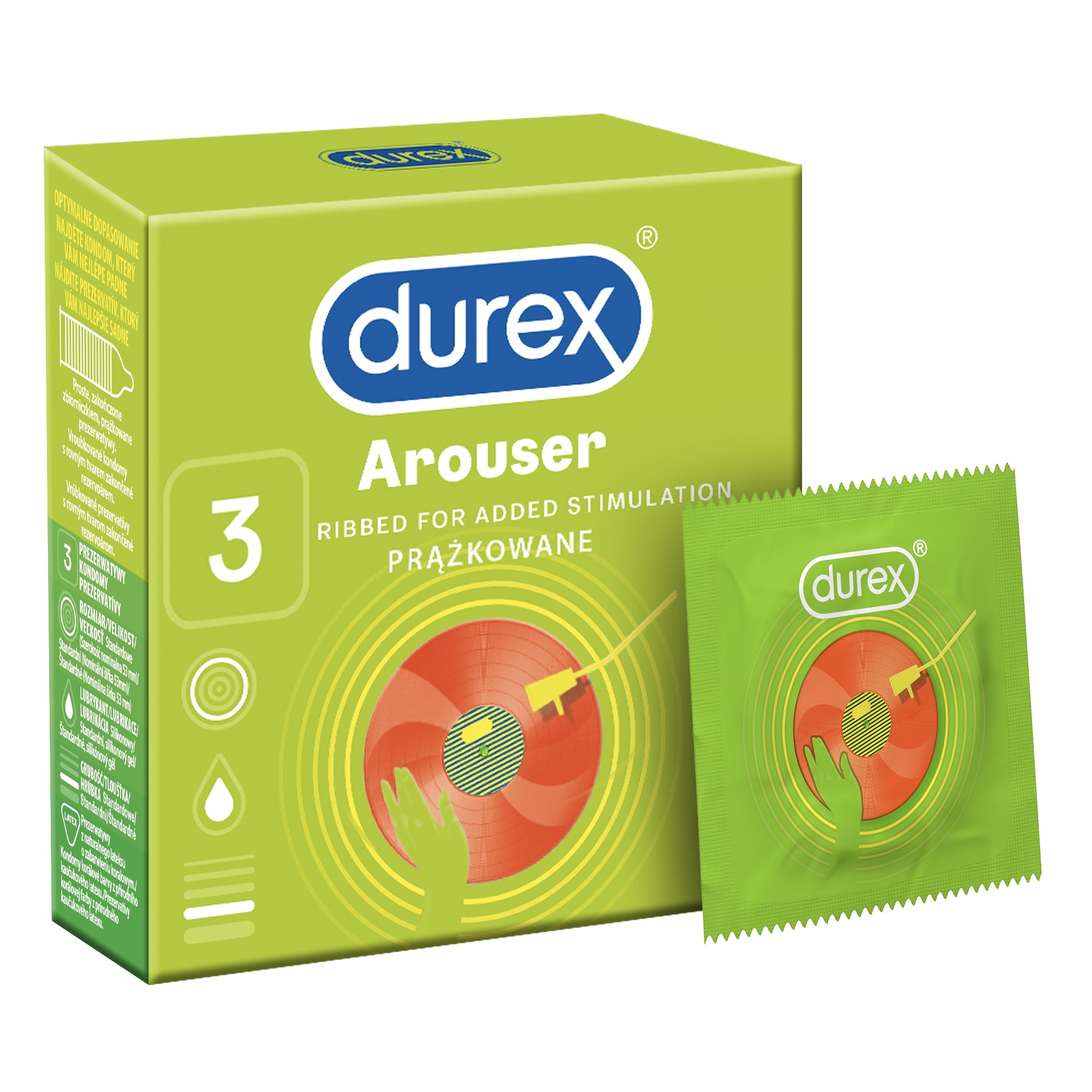 Durex Prezerwatywy Arouser 3 szt