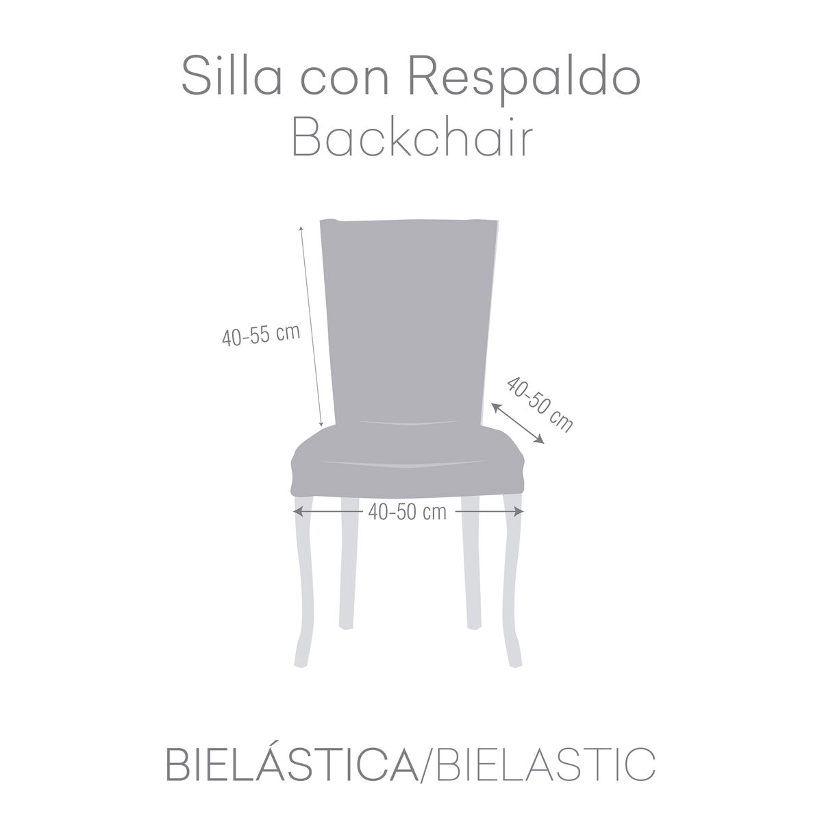 Chair Cover Eysa BRONX Beige 50 x 55 x 50 cm 2 Units