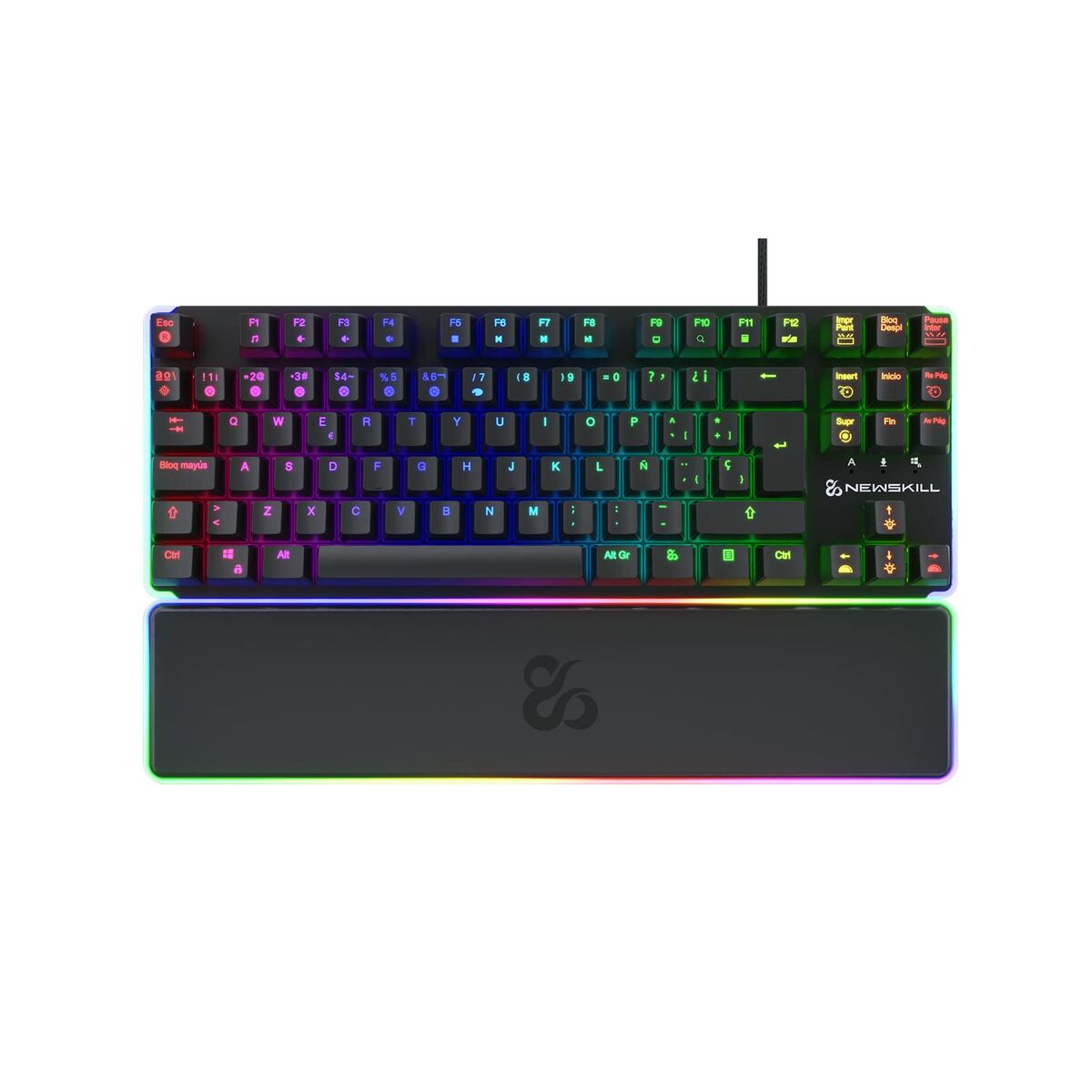 Gaming Tastatur Newskill Gungnyr TKL Pro Qwerty Spanisch Schwarz LED RGB