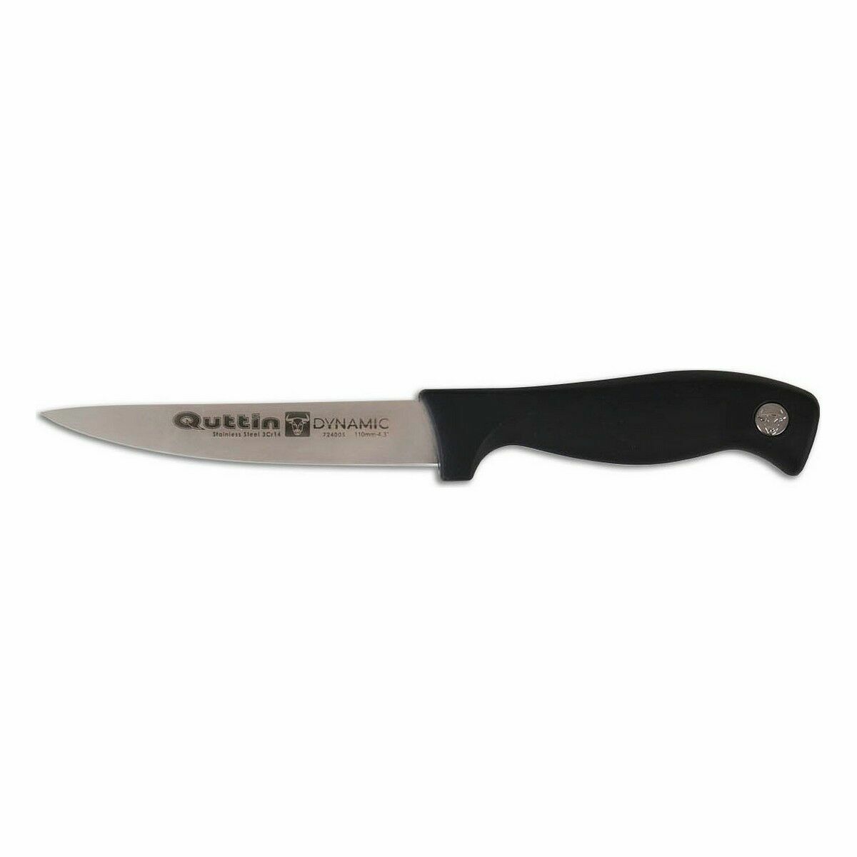 Kitchen Knife Quttin Dynamic Black Silver 11 cm (24 Units)