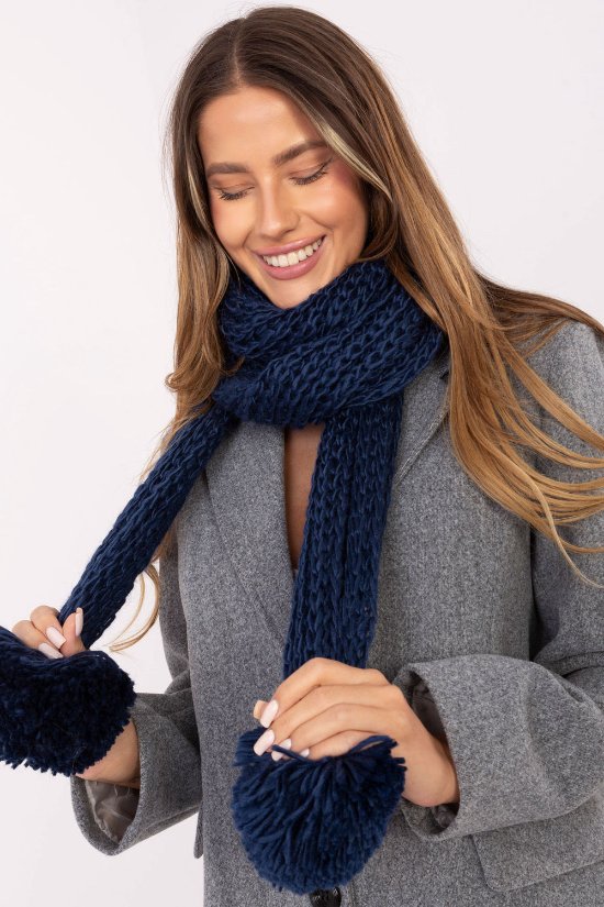  Shawl model AT  navy blue