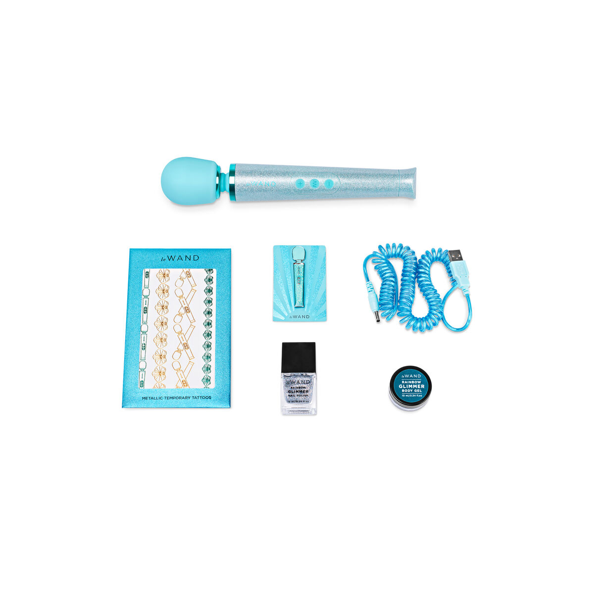 Vibrator Le Wand All That Glimmers Set Pastel Blue