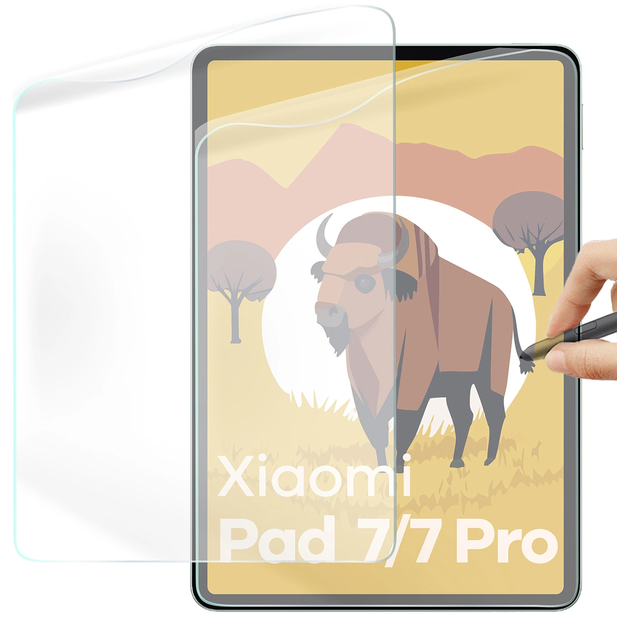 Bison Film Papyrus Paper Imitation Film for Xiaomi Pad 7/7 Pro [2 PACK]