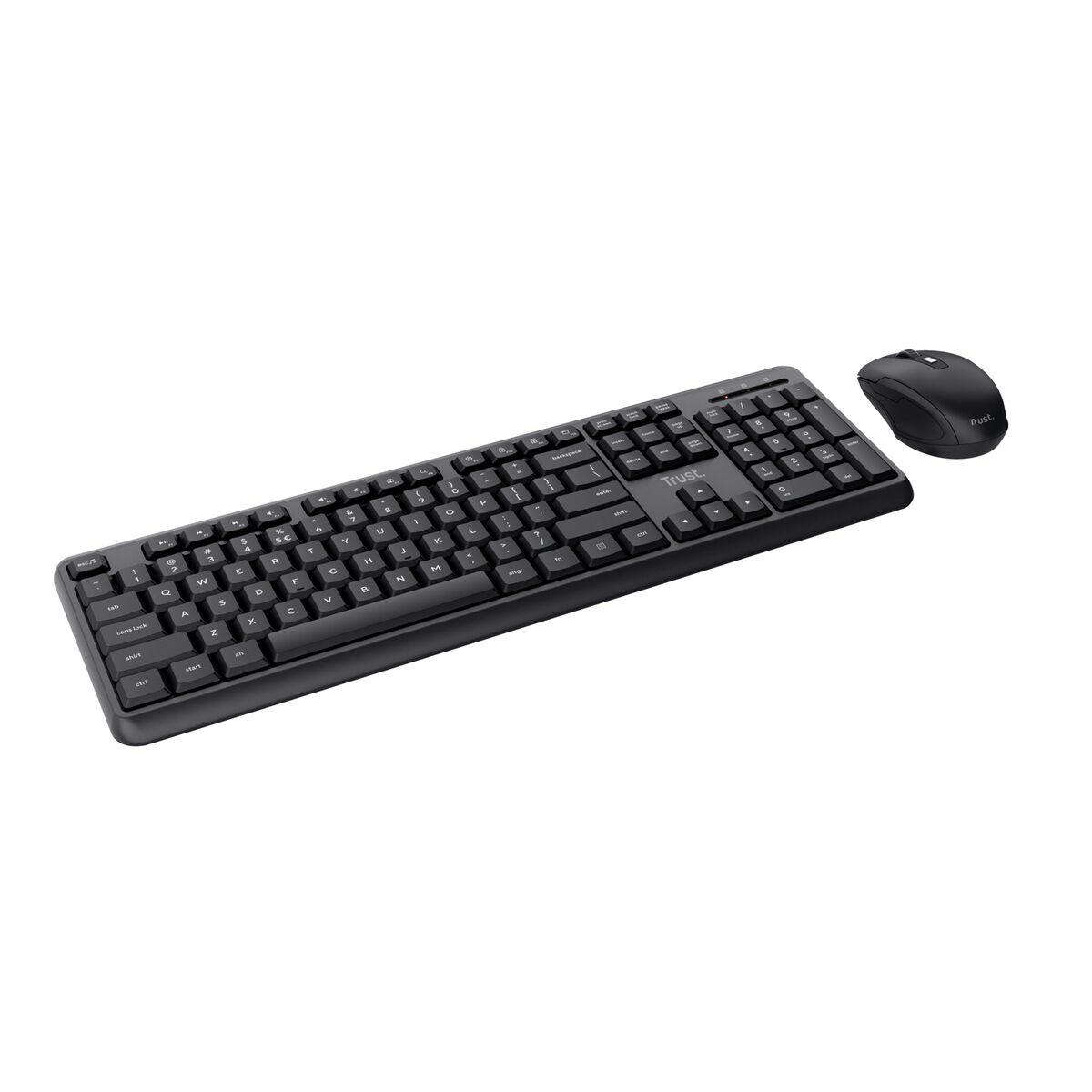 Keyboard and Wireless Mouse Trust TKM-350 Black QWERTY
