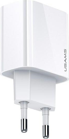 USAMS Wall Charger 1xUSB-C T34 20W 5V-3A PD3.0 Fast Charging white CC118TC01 (US-CC118)