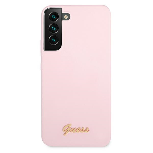 Guess GUHCS22MLSLMGLA Samsung Galaxy S22+ Plus lavender hardcase Silicone Script Metal Logo