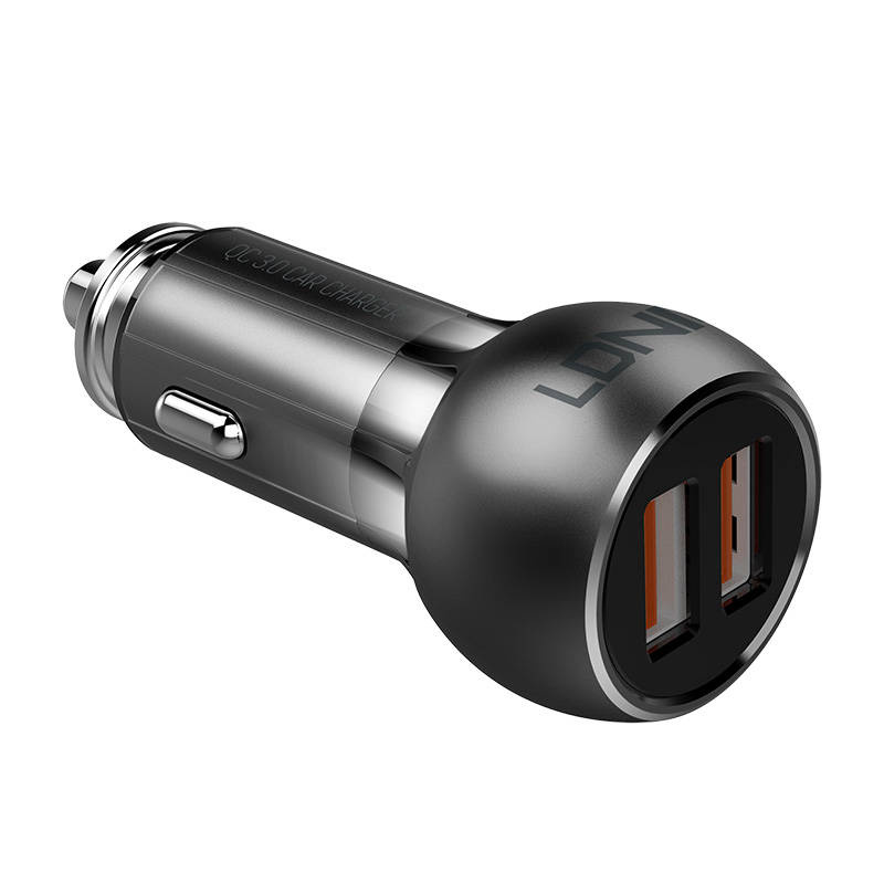 LDNIO C503Q Car Charger 2xUSB-A + Lightning cable