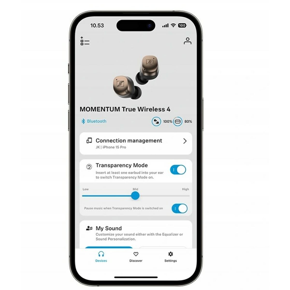In-ear Bluetooth Headphones Sennheiser Momentum True Wireless 4 Beige Bronze In-ear Bluetooth Headphones Sennheiser Momentum True Wireless 4 Beige Bronze