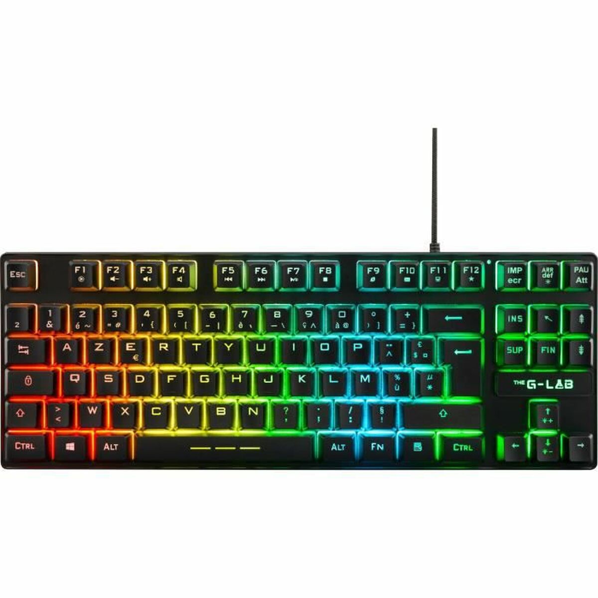 Gaming Tastatur The G-Lab Caesium Französisch Schwarz AZERTY