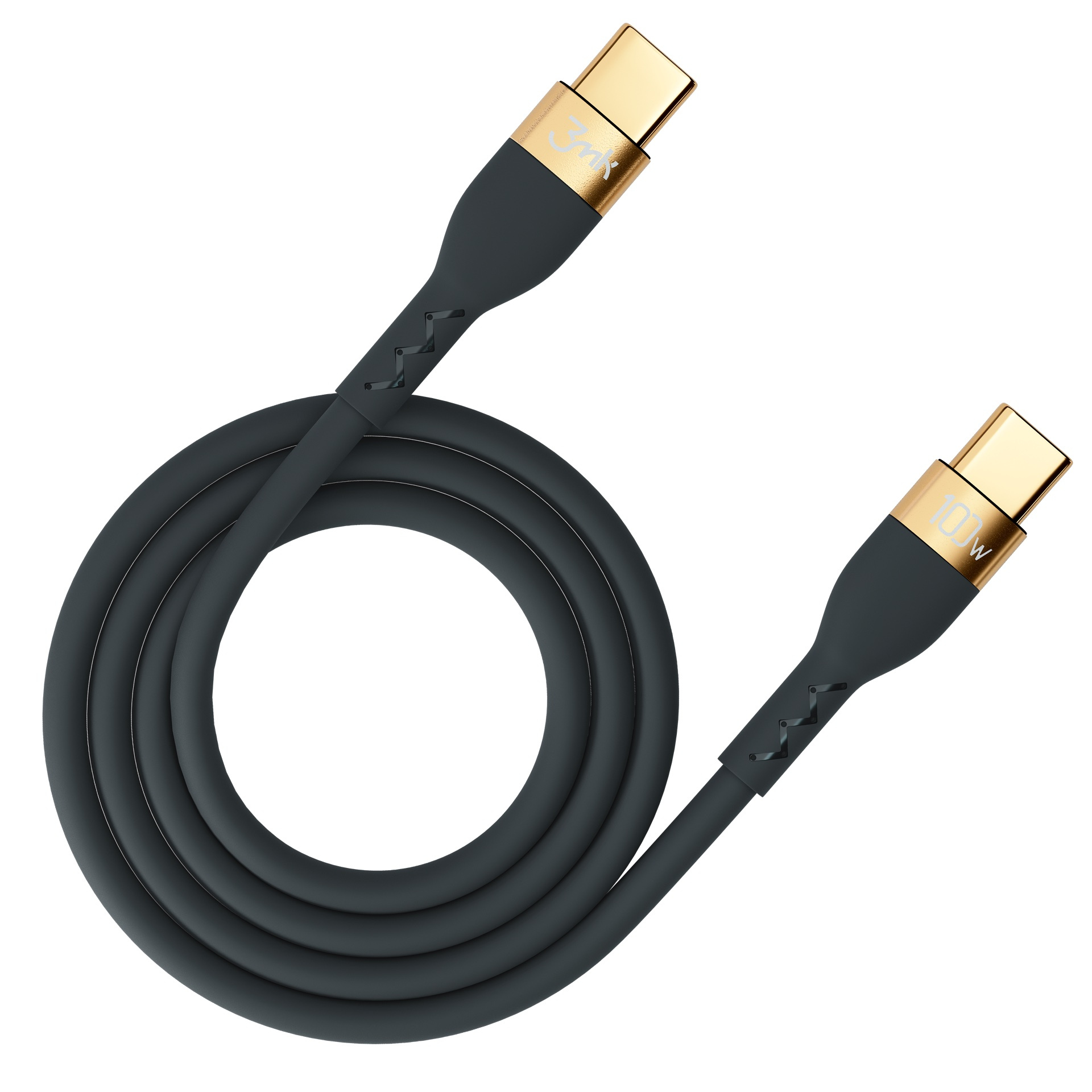 3MK HyperSilicone USB-C/USB-C 100W 2m black