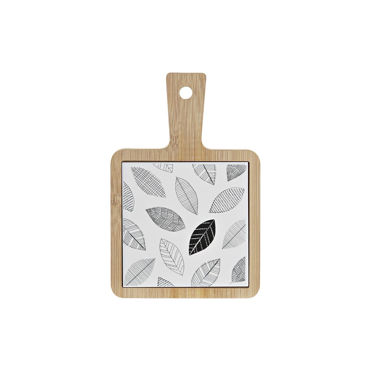 Snack tray DKD Home Decor 18 x 12 x 1 cm Sheets Stoneware Cottage