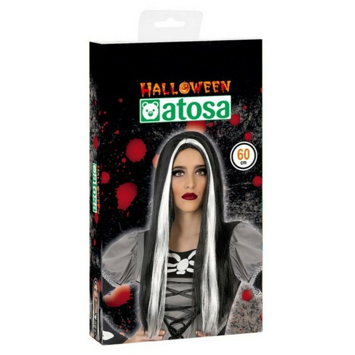 Halloween Wig 118189 (60 cm) Black White Green