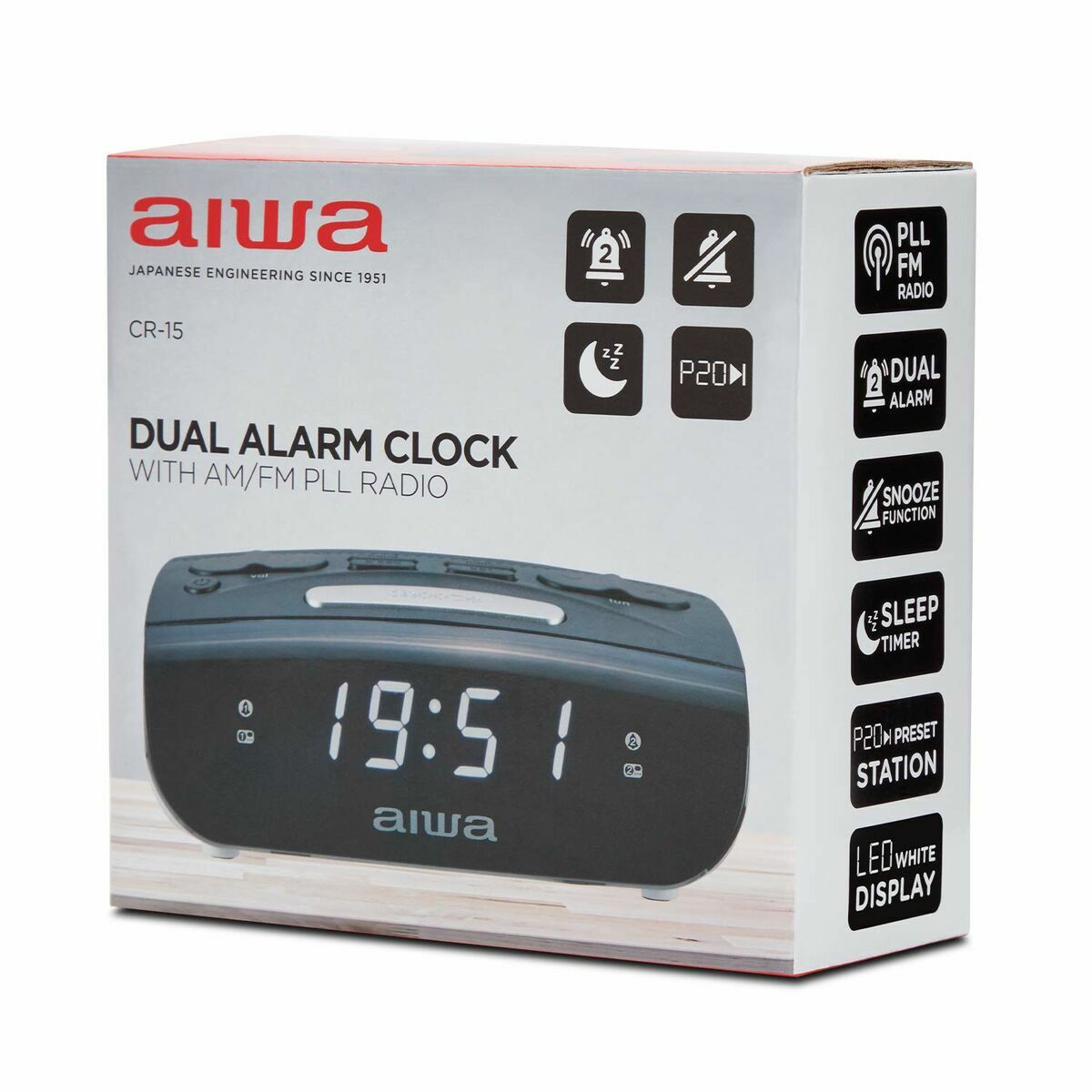 Clock-Radio Aiwa CR-15 Black (1 Unit)