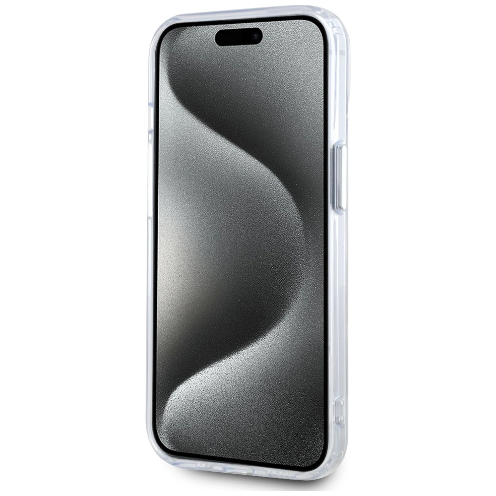 Karl Lagerfeld IML Metal Karl Head MagSafe Apple iPhone 15 white