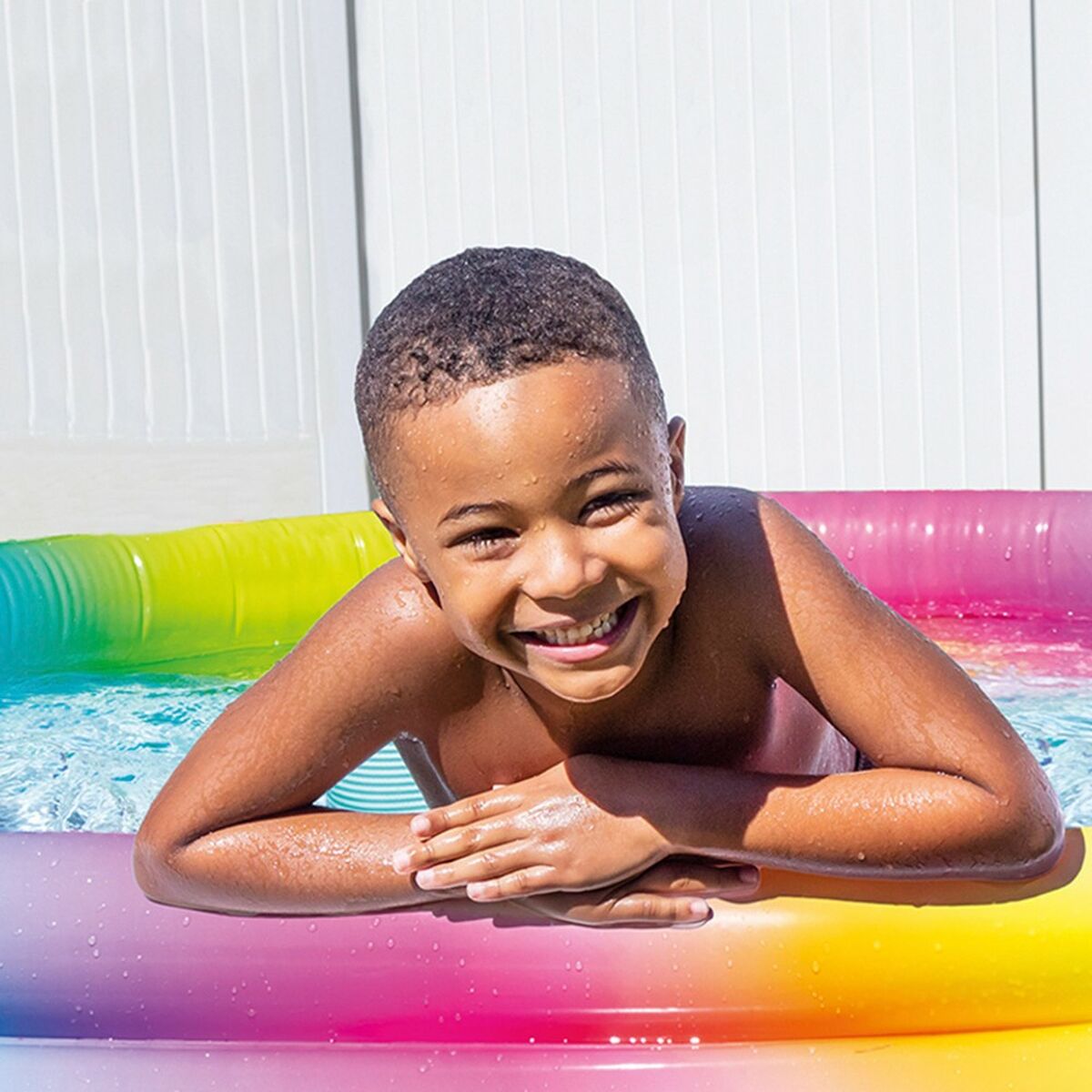 Inflatable Paddling Pool for Children Intex Multicolour Rings 147 x 33 x 147 cm 330 L (6 Units)