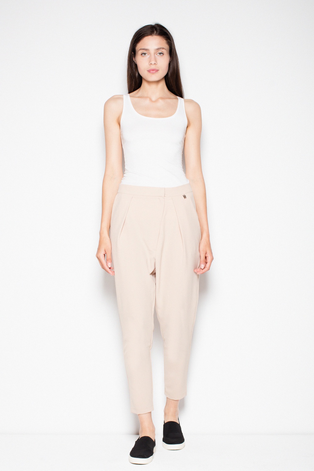  Women trousers model 77387 Venaton  beige