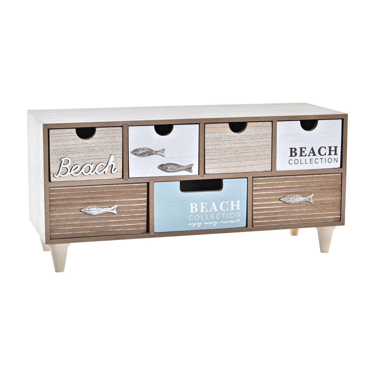 Pudełko na biżuterię DKD Home Decor 40 x 16 x 19 cm Drewno Brązowy Turkusowy