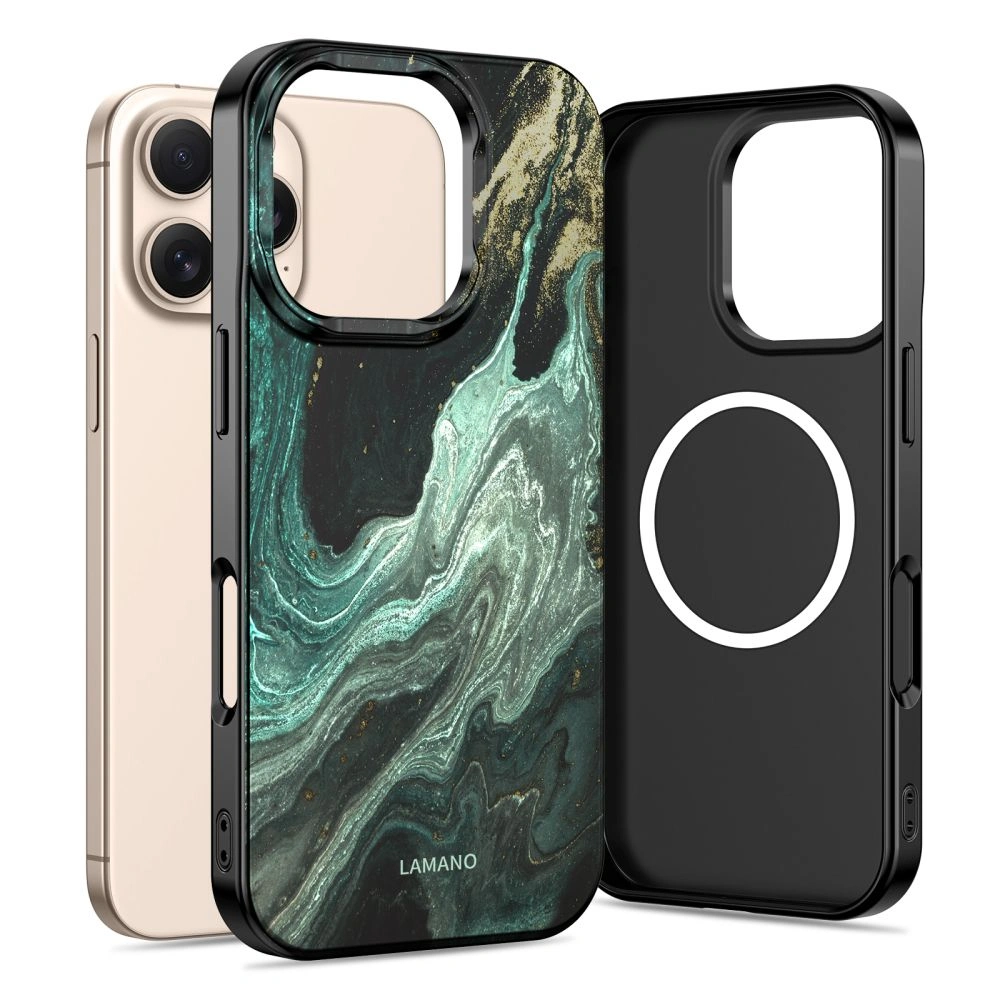 Etui Tech-Protect Lamano MagSafe do Apple iPhone 16 Pro Verde Aura