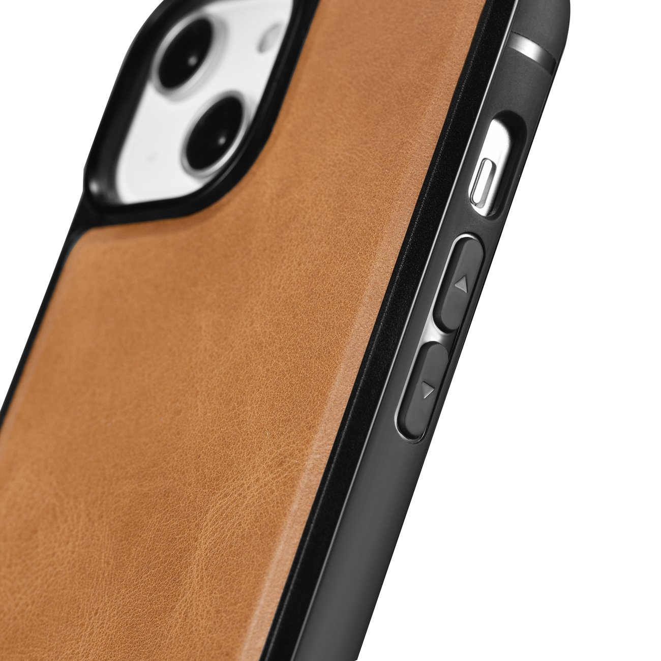 iCarer Leather Oil Wax MagSafe Apple iPhone 14 Plus light brown