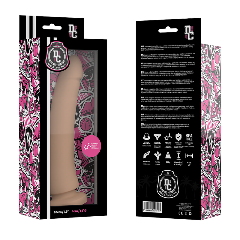 DELTA CLUB - TOYS NATURAL DILDO MEDICAL SILICONE 20 X 4 CM
