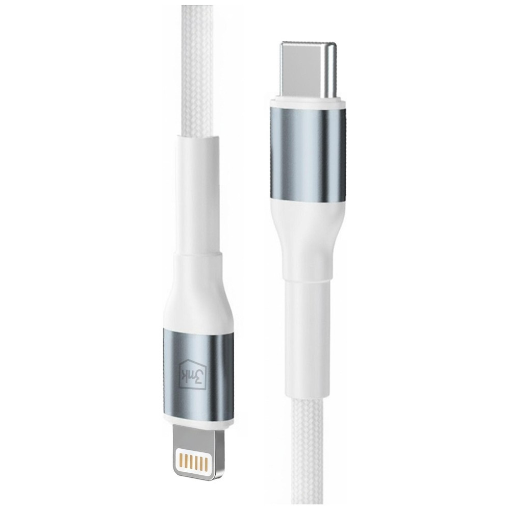 Kabel 3MK Hyper Cable N-SERIES USB-C do Lightning 1m 9V/3A 27W biały
