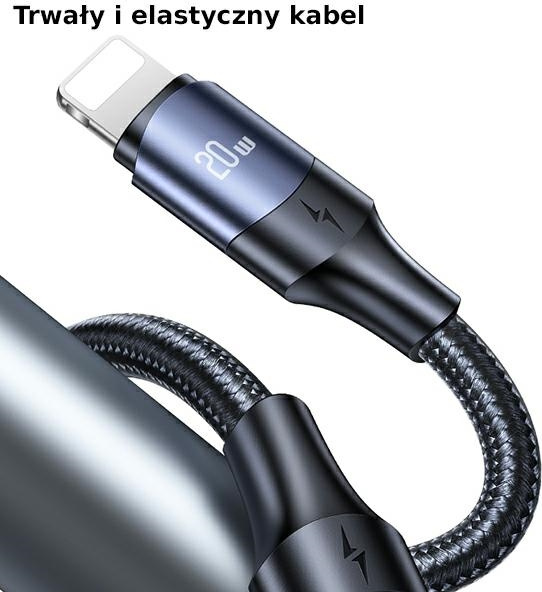 USAMS Cable U71 USB-C - Lightning 1,2m 20W PD Fast Charge black SJ521USB01 (US-SJ521)