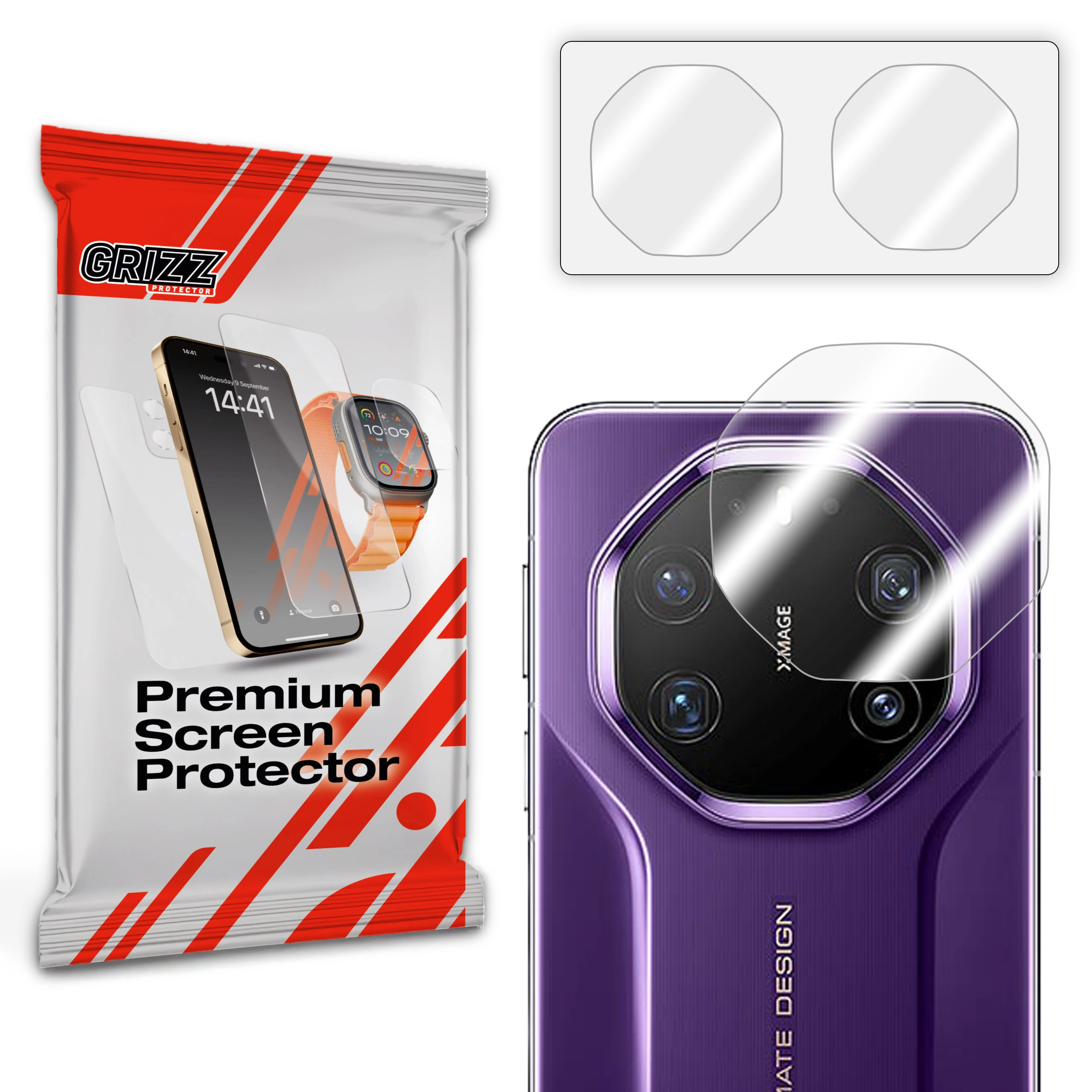 Szkło na aparat GrizzGlass HybridGlass Camera do Huawei Mate 80 RS Ultimate